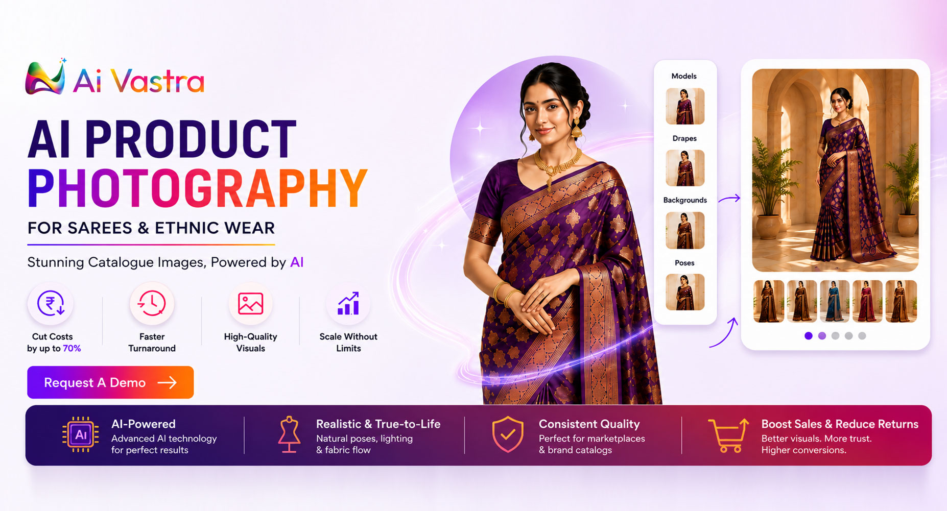 AI Product Photography for Sarees: How Ai Vastra Cuts Catalogue Costs by 70%
